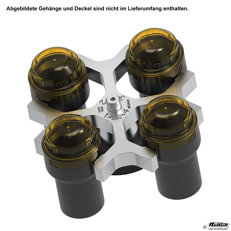 Ausschwingrotor 4-fach, ohne Gehänge, Winkel 90°