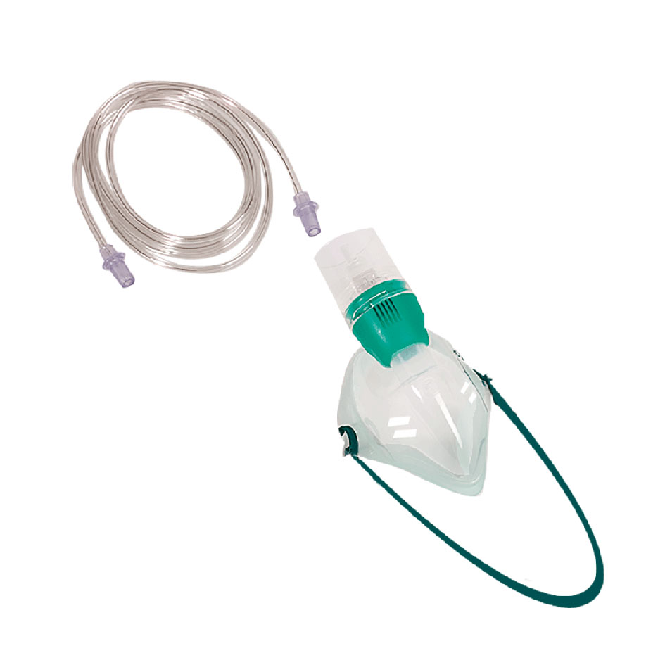Sauerstoff-Atemmaske Erwachsene, Vernebler-Set mit Zuleitungsschlauch