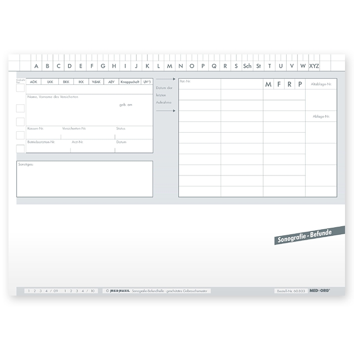 Sonografiebefundhüllen (500 Stck.)