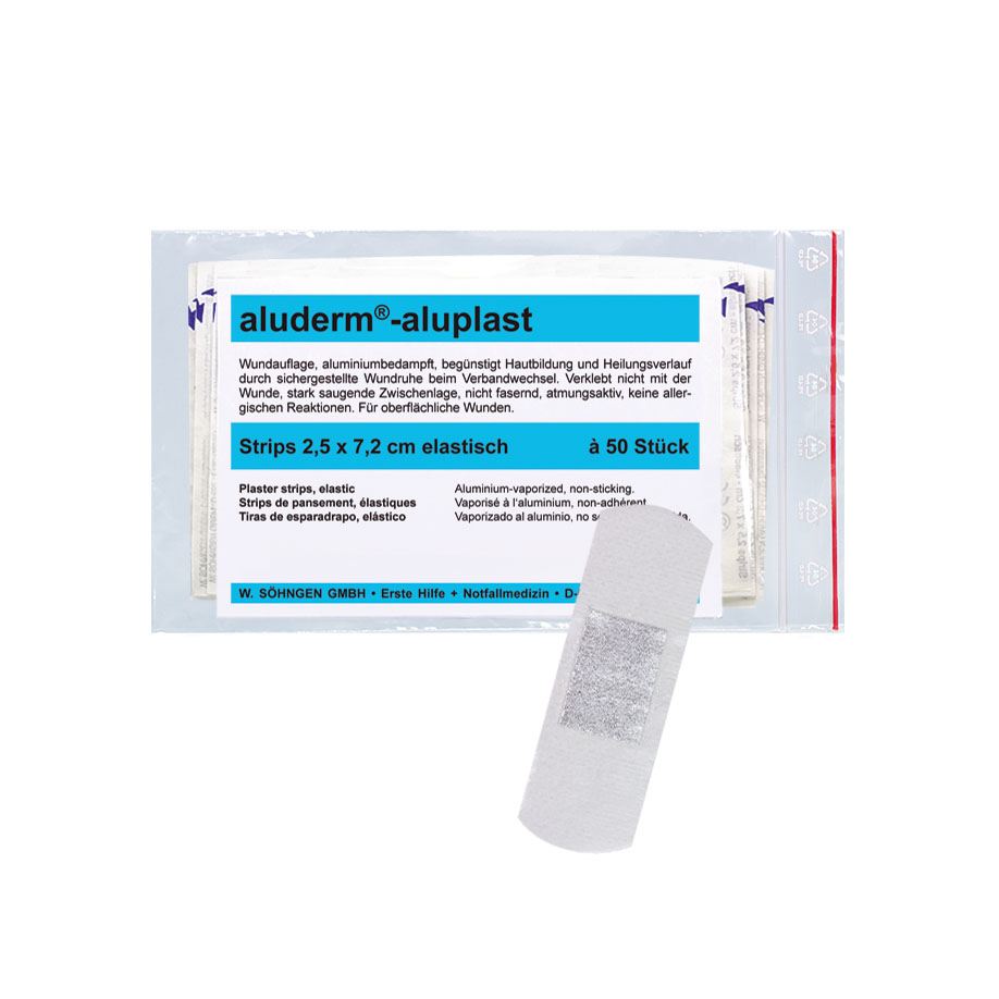 aluderm-aluplast Strips elastisch ca. 2,5 x 7,2 cm (50 Stck.)