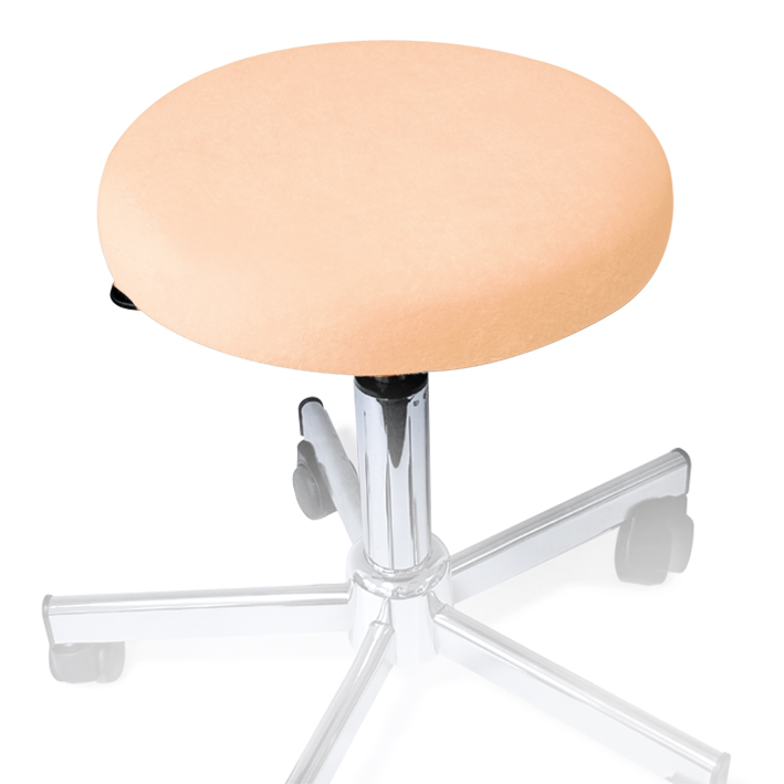 Hockerbezug Frottee beige