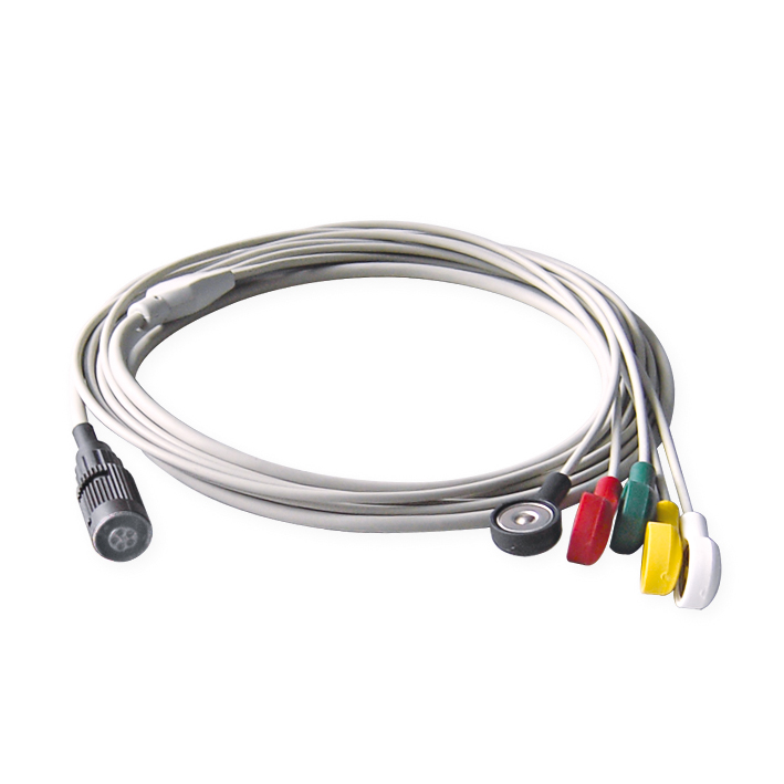 EKG-Komplettkabel mit Druckknopf