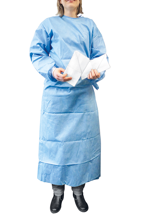 Einmal-OP-Kittel blau Gr. L,
