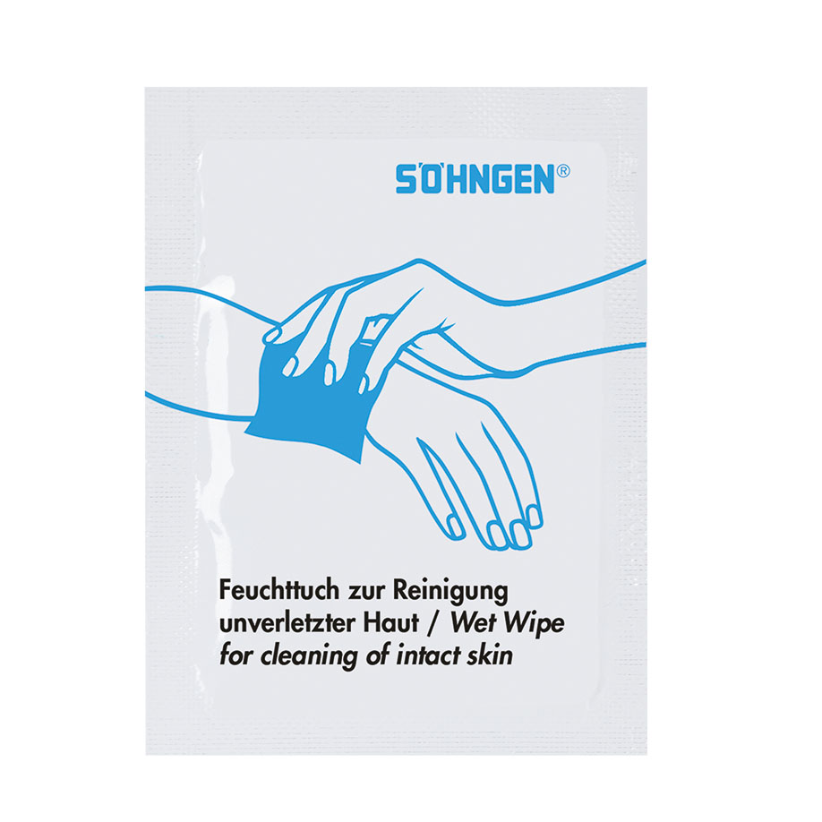 Feuchttuch zur Reinigung unverletzter Haut, einzeln