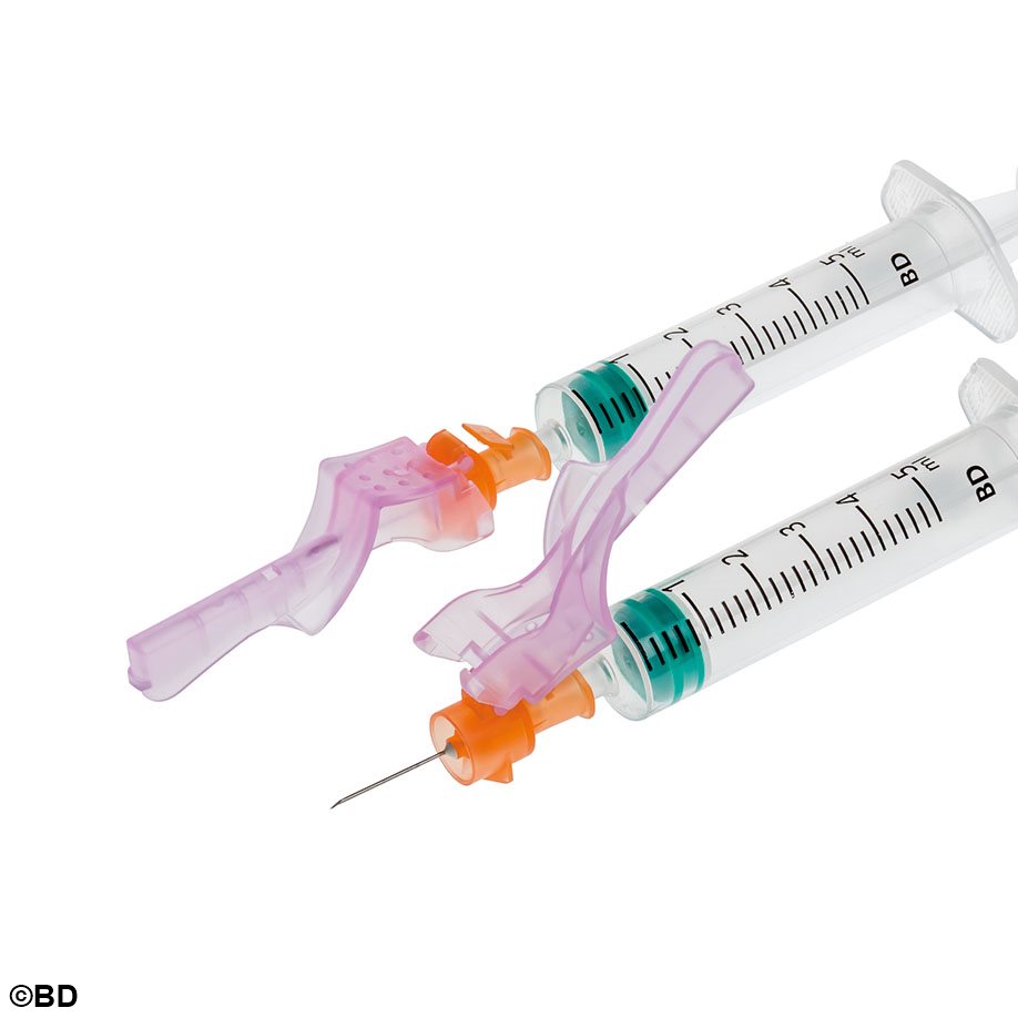 BD Eclipse Sicherheitsinjektionskanülen, 25 G x 5/8'', 0,50 x 16 mm (100 Stck.)