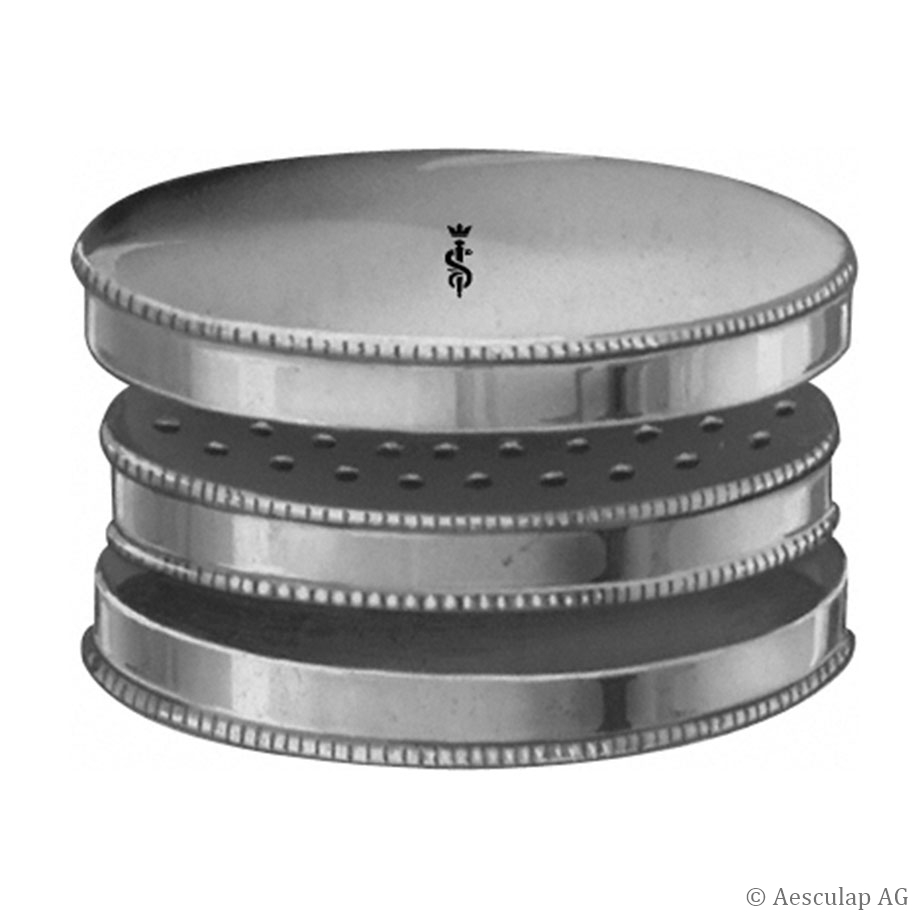 Nadeldose mit Innendose,  65 x 14 mm