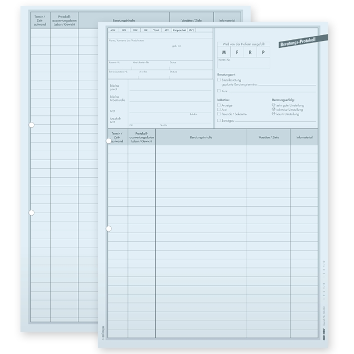 Beratungsprotokolle DIN A4 (100 Stck.)