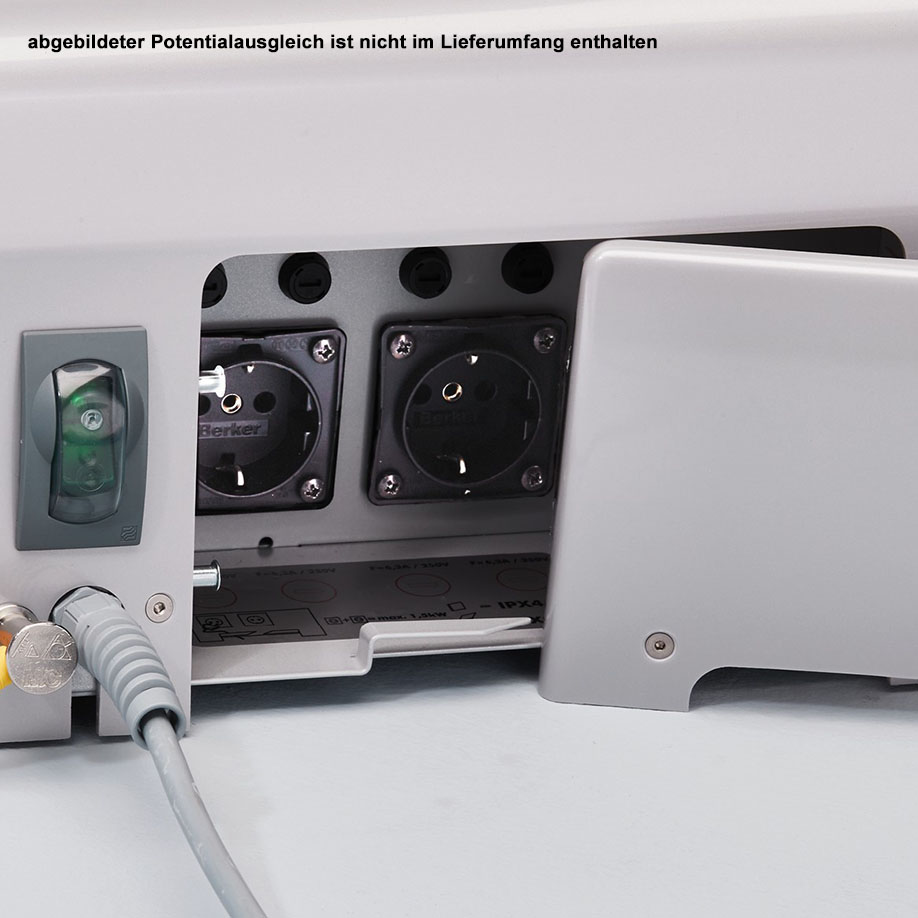 2 Steckdosen gemäß EN 60601-1
