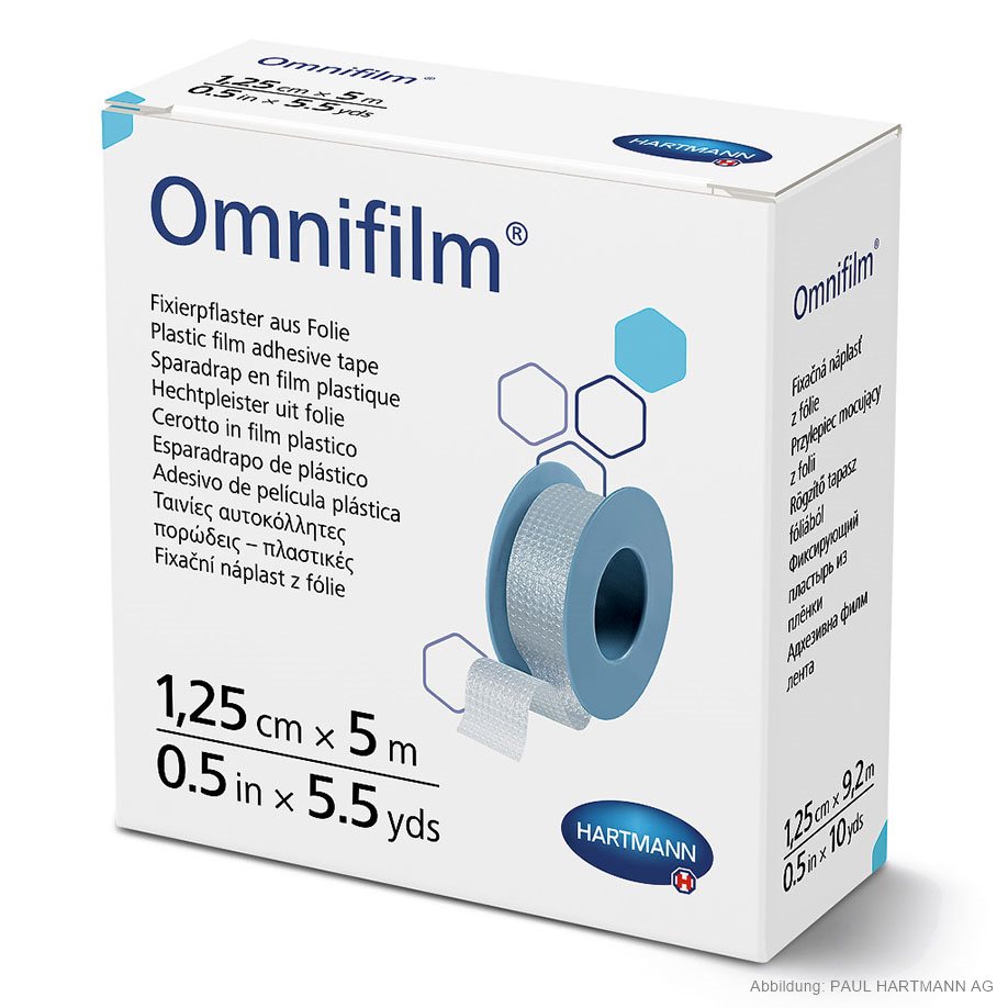 Omnifilm Fixierpflaster 5 m x 1,25 cm,