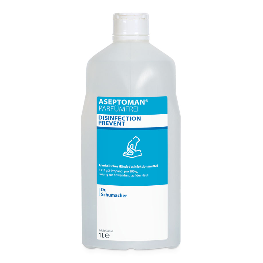 Aseptoman parfümfrei 1 Ltr. Spenderflasche Händedesinfektion