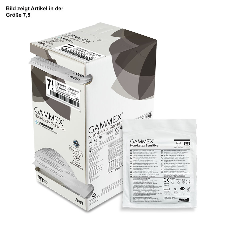 Gammex Non-Latex Sensitive (50 Paar), OP-Handschuhe steril, puderfrei, Gr. 9