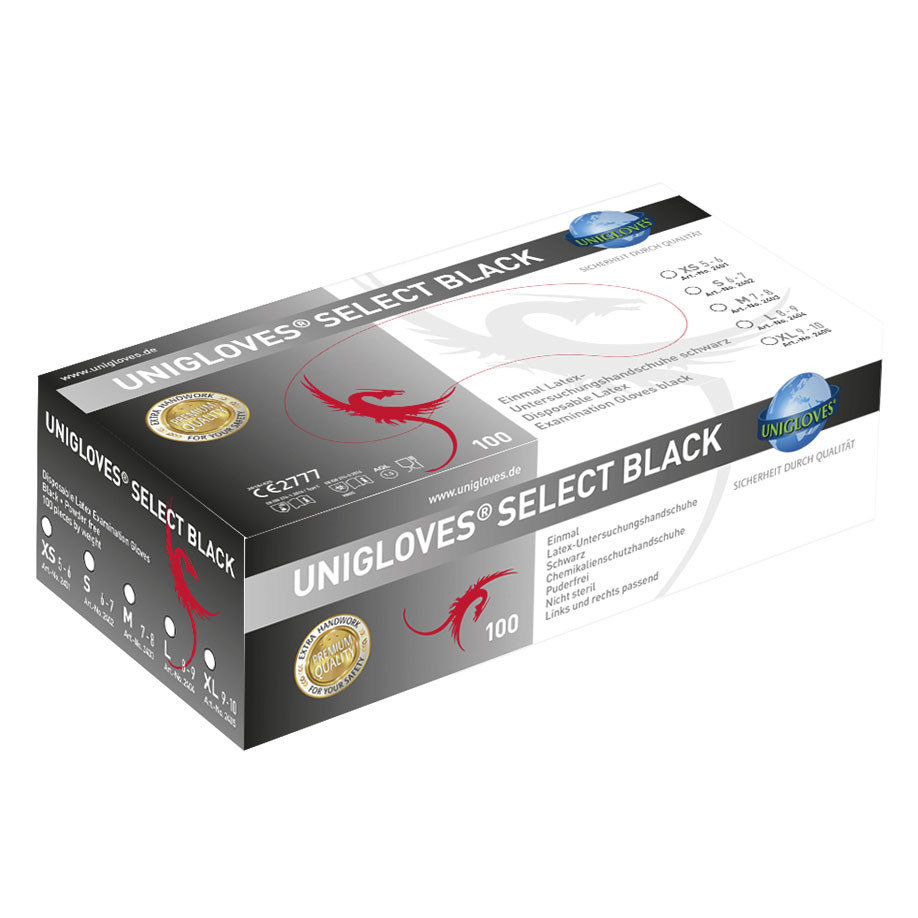 Select Black U.-Handschuhe Gr. XL Latex