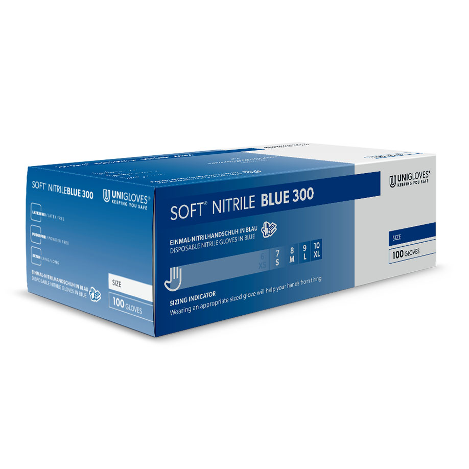 SOFT NITRIL BLUE 300 U.-Handschuhe