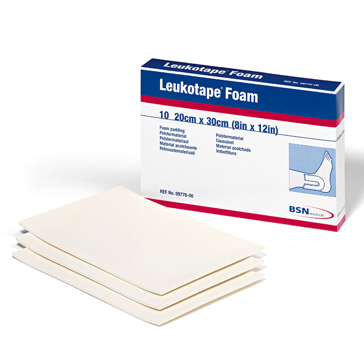 Leukotape Foam Schaumgummi- Polstermaterial, 20 x 30 cm (10 Stck.)