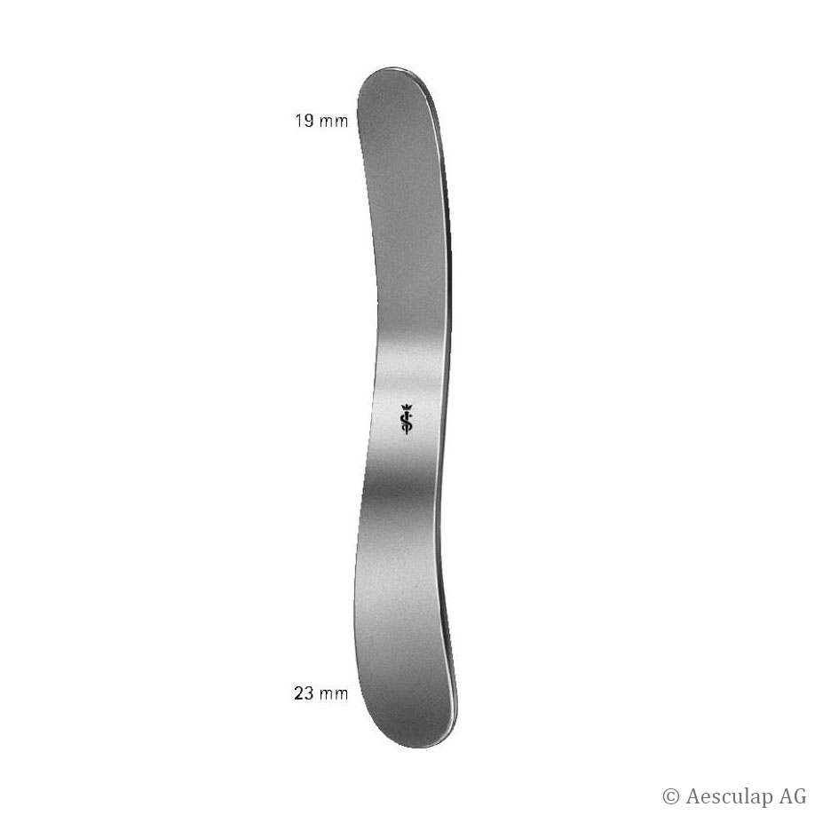 Zungenspatel, gebogen, 140 mm,