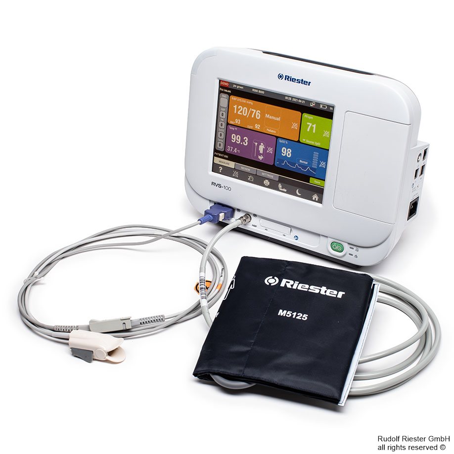 Vitaldaten-Monitor RVS-100 inkl. Riester SpO2-Sensor