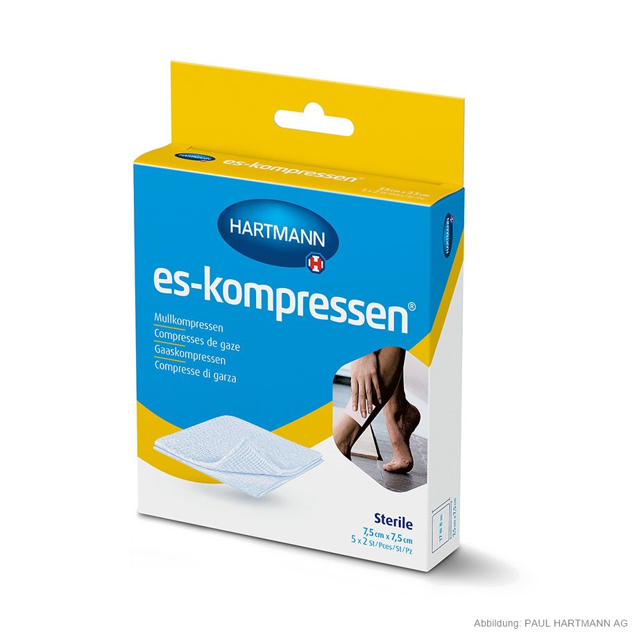 ES-Kompressen steril 8-fach 7,5 x 7,5 cm (5 x 2 Stck.)