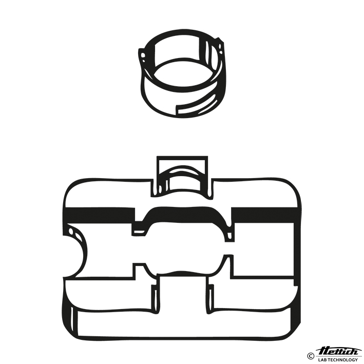 Spannplatte 1-fach mit Spannring,