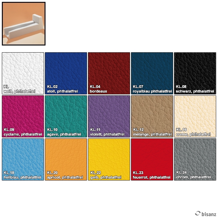 KL-Bezug weiß phthalatfrei für Schiene