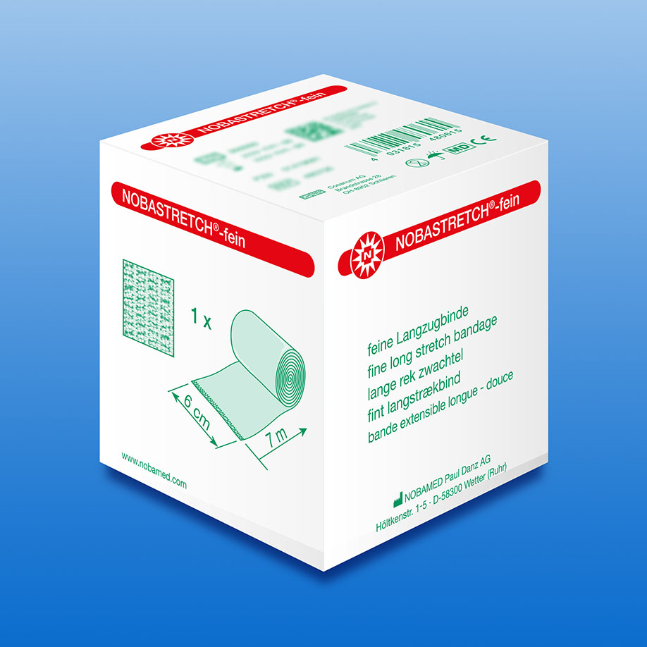 NOBASTRETCH-fein Langzugbinde 6 cm x 7 m