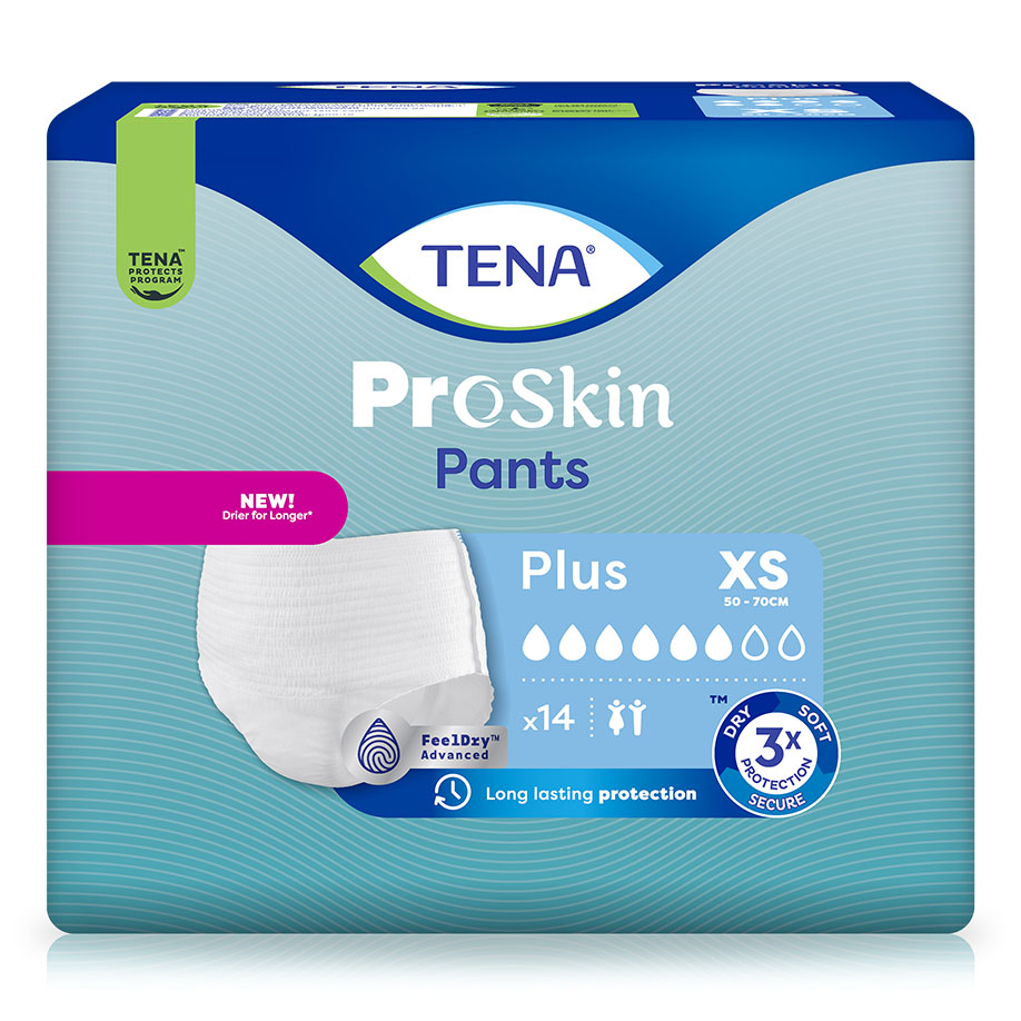 TENA ProSkin Pants Plus XS Einweghosen blau (4 x 14 Stck.)