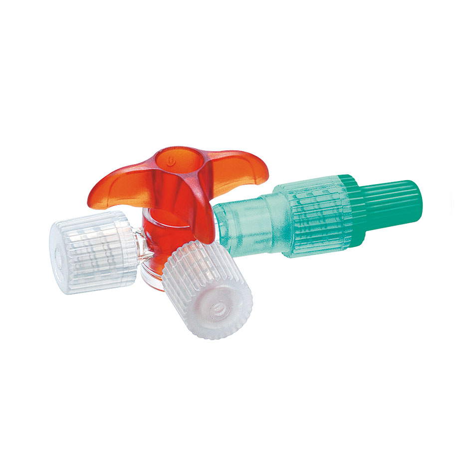 Discofix C Dreiwegehahn rot