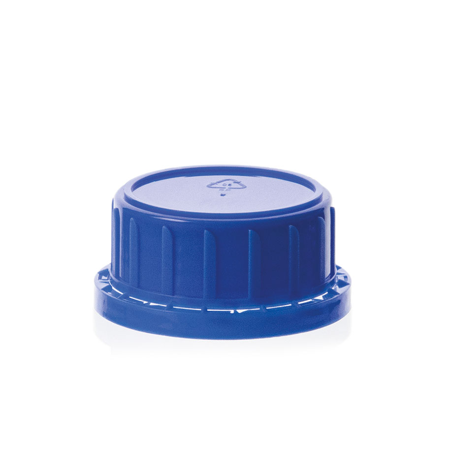 Schraubverschluss, GL 54, PP, blau, mit