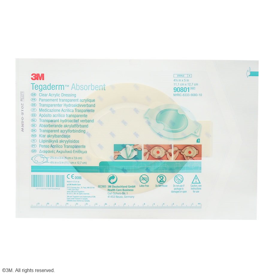 3M Tegaderm Absorbent Acrylverband oval, 11,1 x 12,7 cm (10 Stck.)