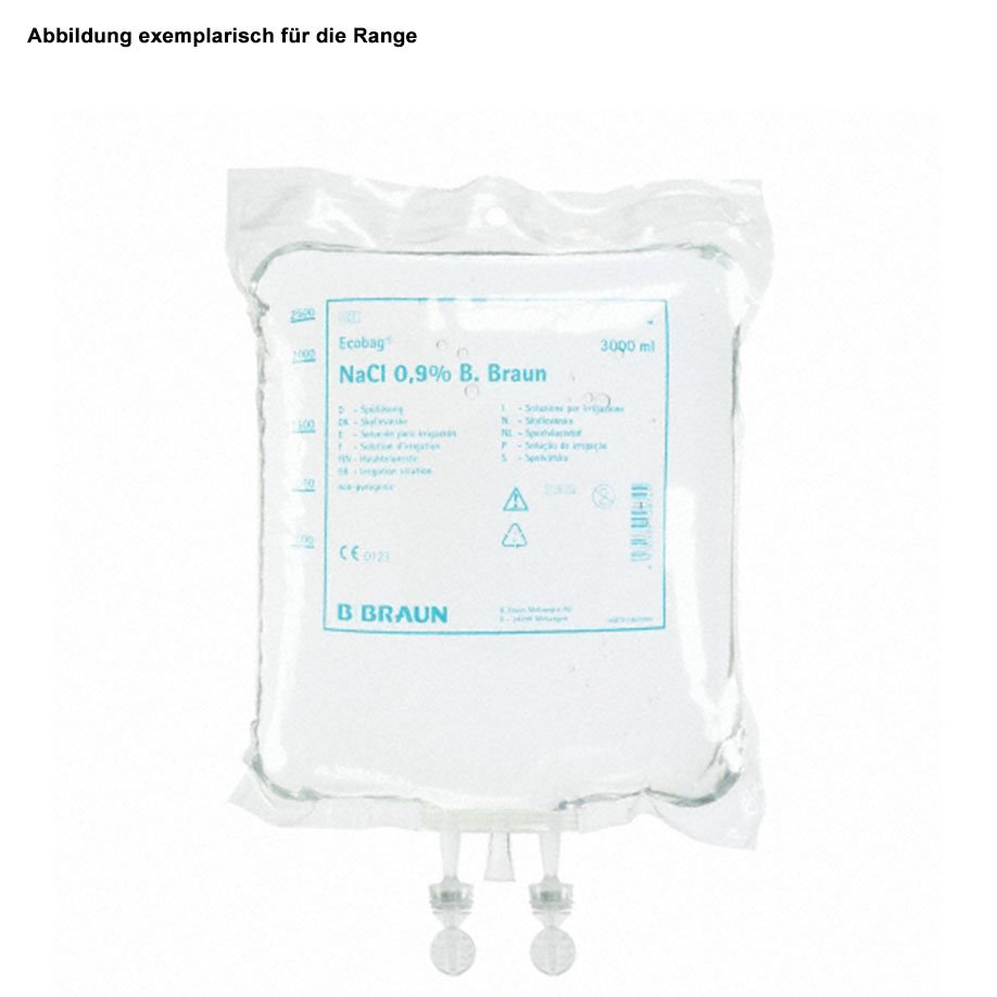 NaCl 0,9% B. Braun,Spüllösung, Ecobag CE mit Standard Portsystem (4 x 3000 ml)