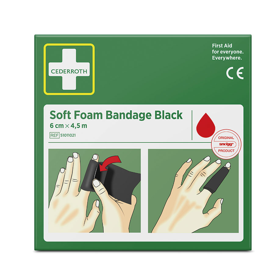 Cederroth Soft Foam Bandage Black
