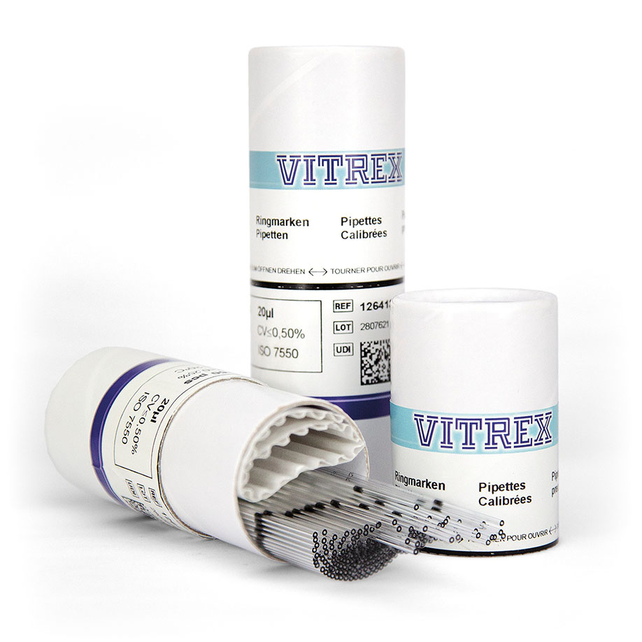 Einmal-Mikropipetten 20 µl mit Ringmarke, schwarz (250 Stck.)