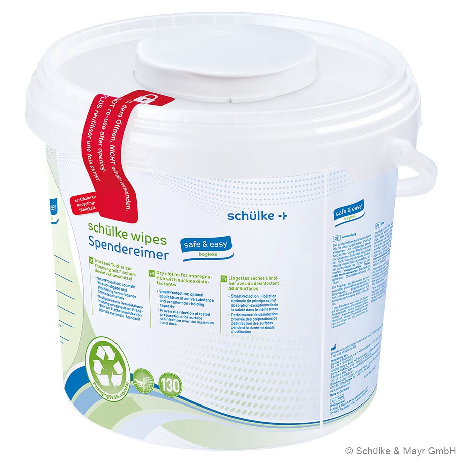 schülke wipes safe & easy bagless (6 x 130 Tücher)