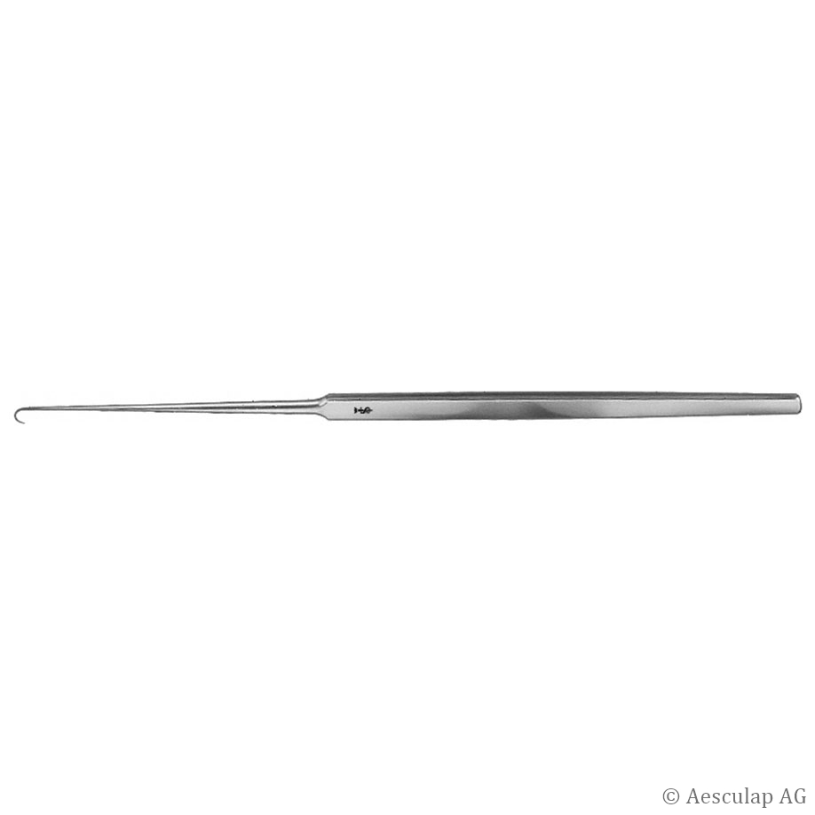 COTTLE Hauthäkchen, 1 Zinken, 160 mm, stark gebogen, 180 °, scharf