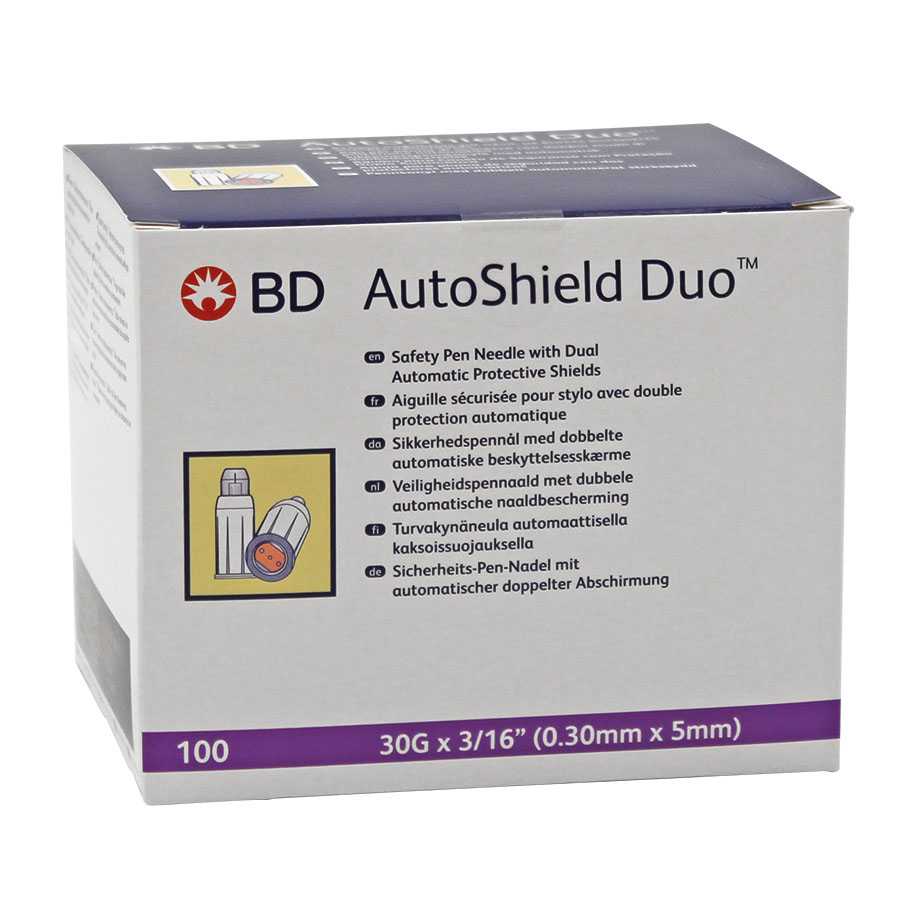 BD AutoShield Duo Sicherheits-Pen-Nadeln 0,30 x 5 mm (100 Stck.)