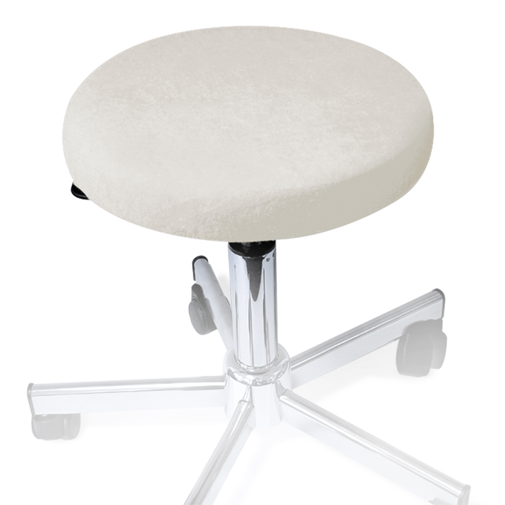 Hockerbezug Frottee silbergrau