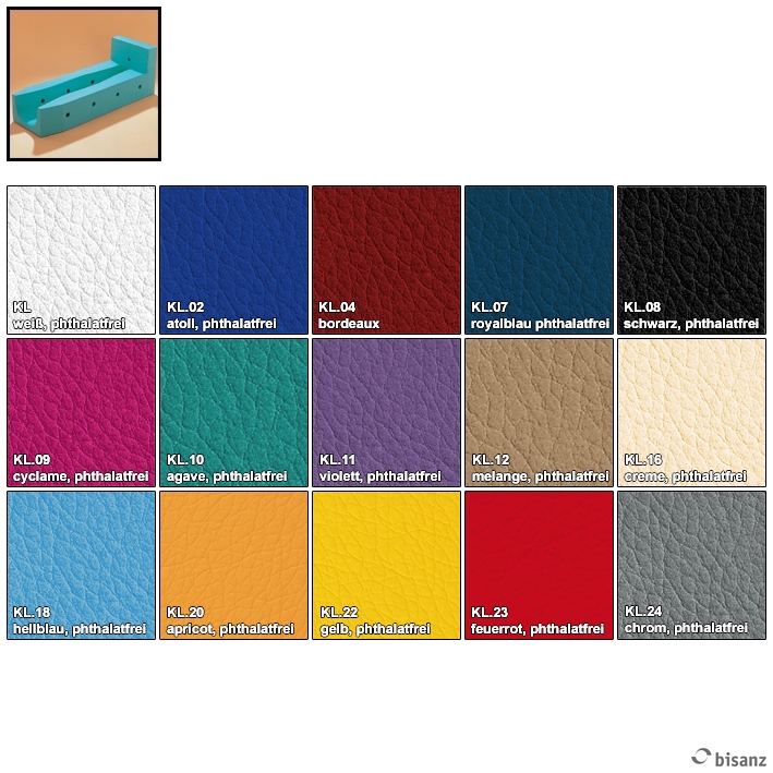 KL-Bezug weiß für Schiene