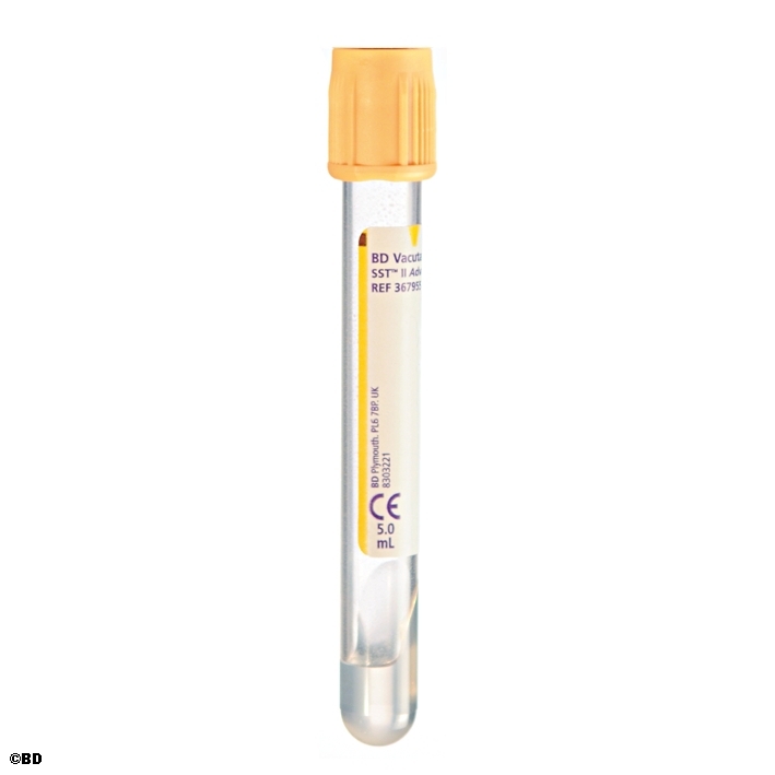 BD Vacutainer SST II Advance Serum- röhrchen aus PET, 5 ml, Trenngel und