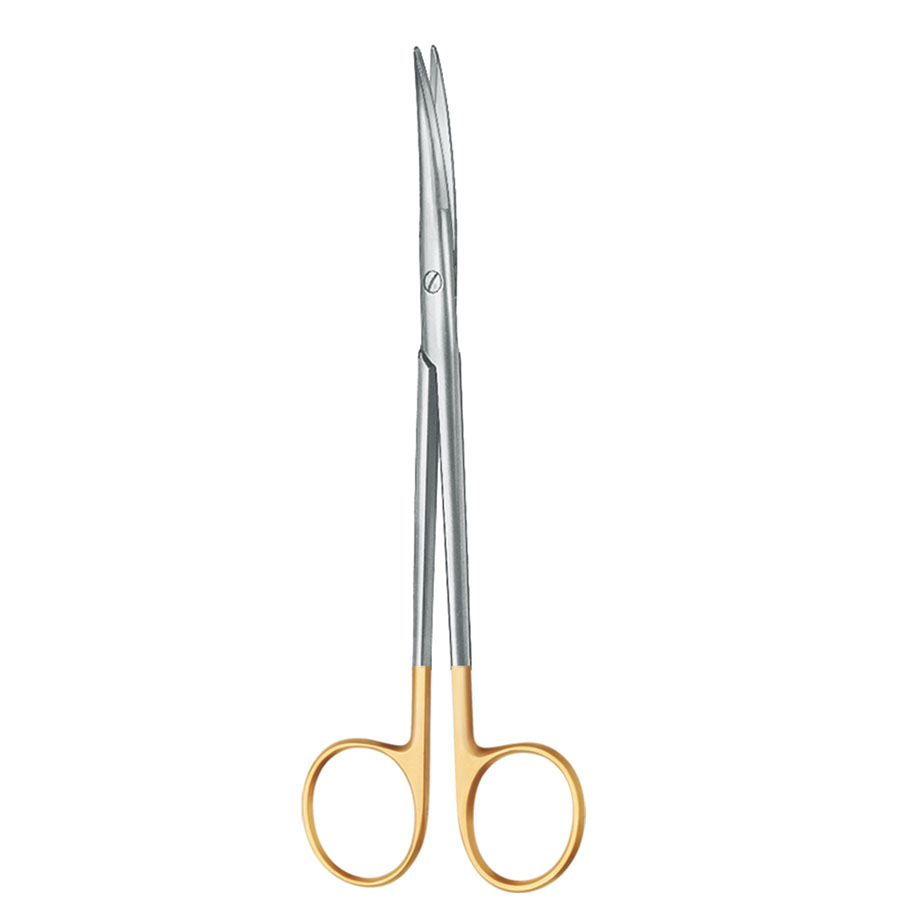 TC-Gold Präparierschere, nach Lahey, gebogen, 14,5 cm