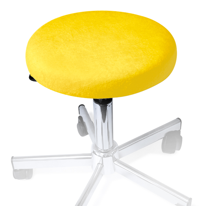 Hockerbezug Frottee gelb