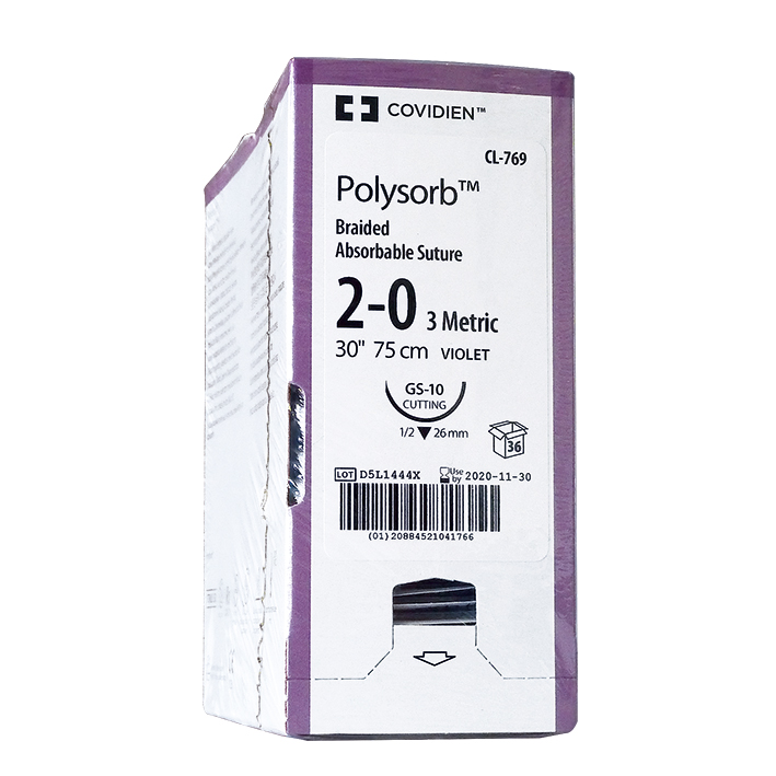 Polysorb geflochten GS-10 2/0=3 violett