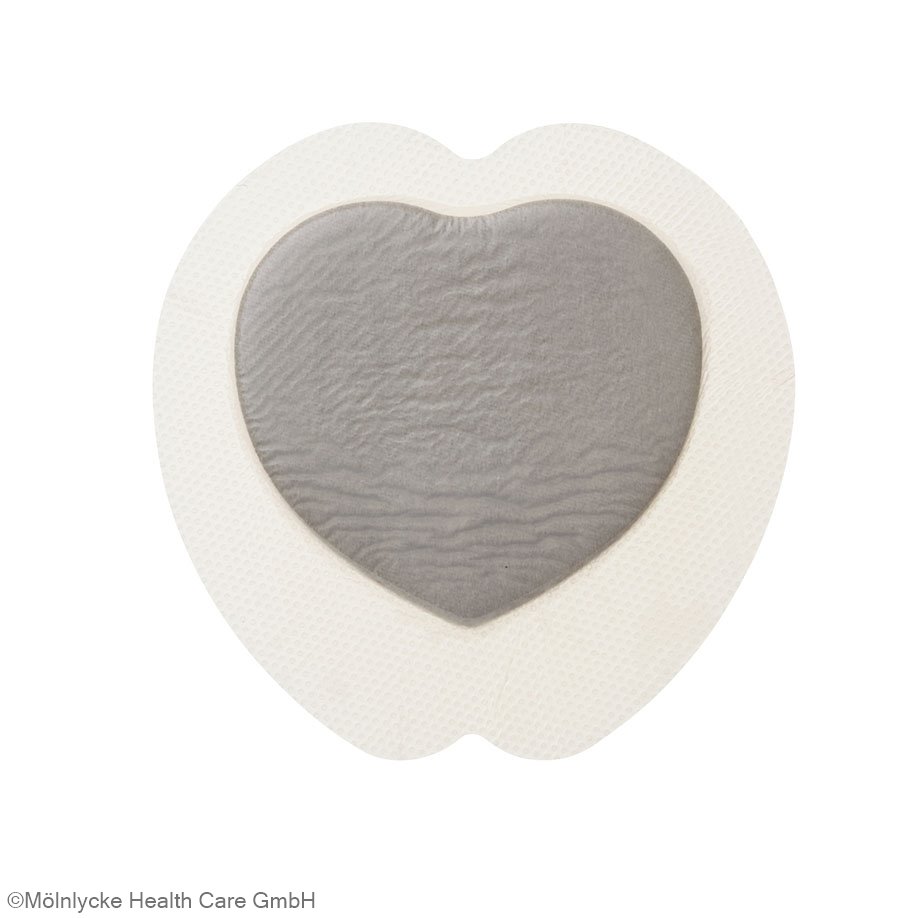 Mepilex Border Sacrum Ag Schaumverband steril, 23 x 23 cm (5 Stck.)