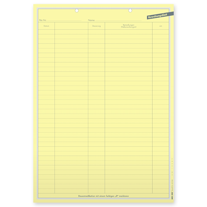 Verordnungsbogen DIN A4