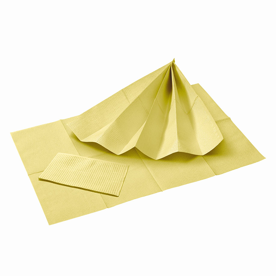 Patientenservietten, yellow,