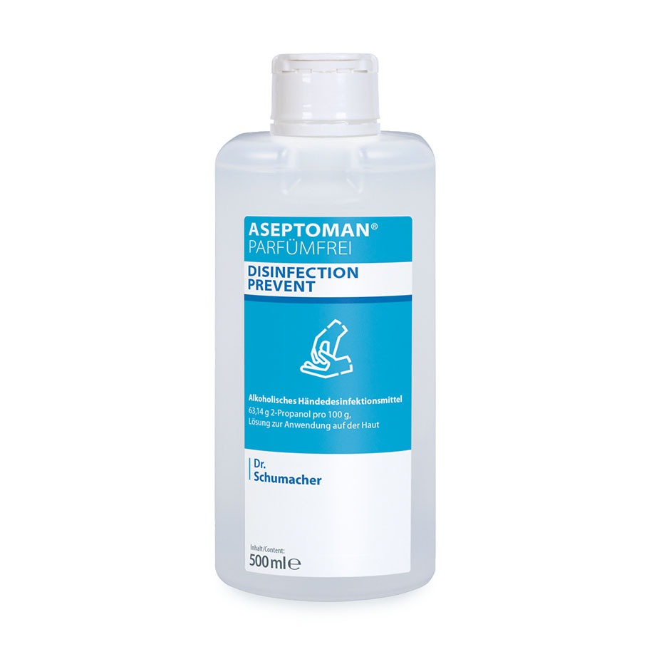 Aseptoman parfümfrei 500 ml Spenderflasche Händedesinfektion