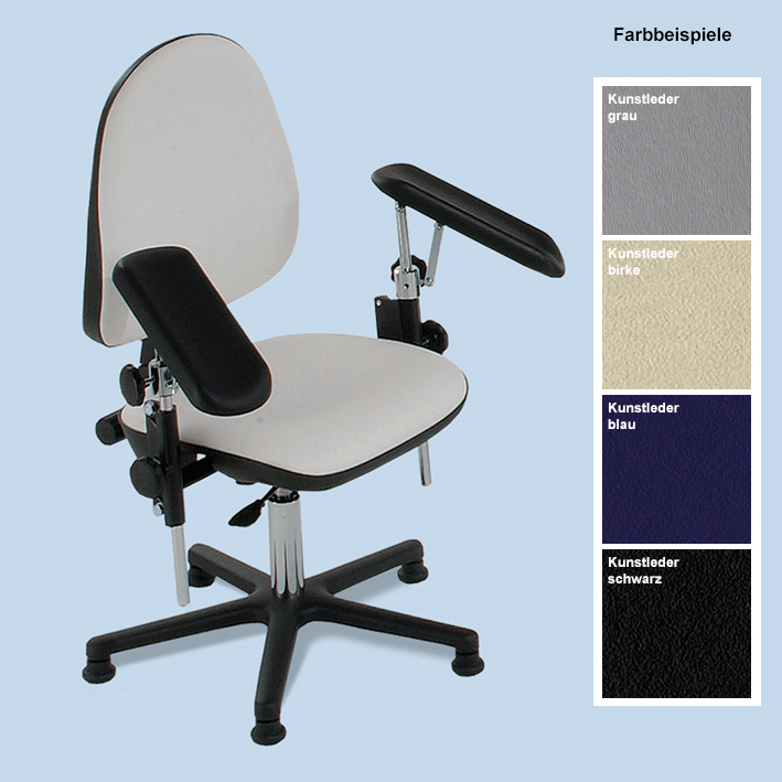 Blutentnahmestuhl mit zwei Armauflagen,