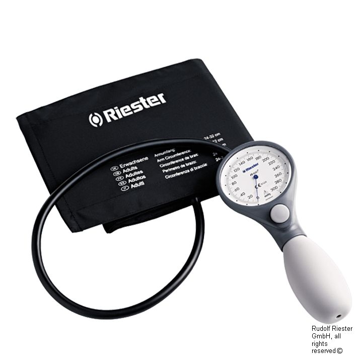 ri-san Blutdruckmessgerät Ø 64 mm, Kunststoff schiefergrau, 1-Schlauch,