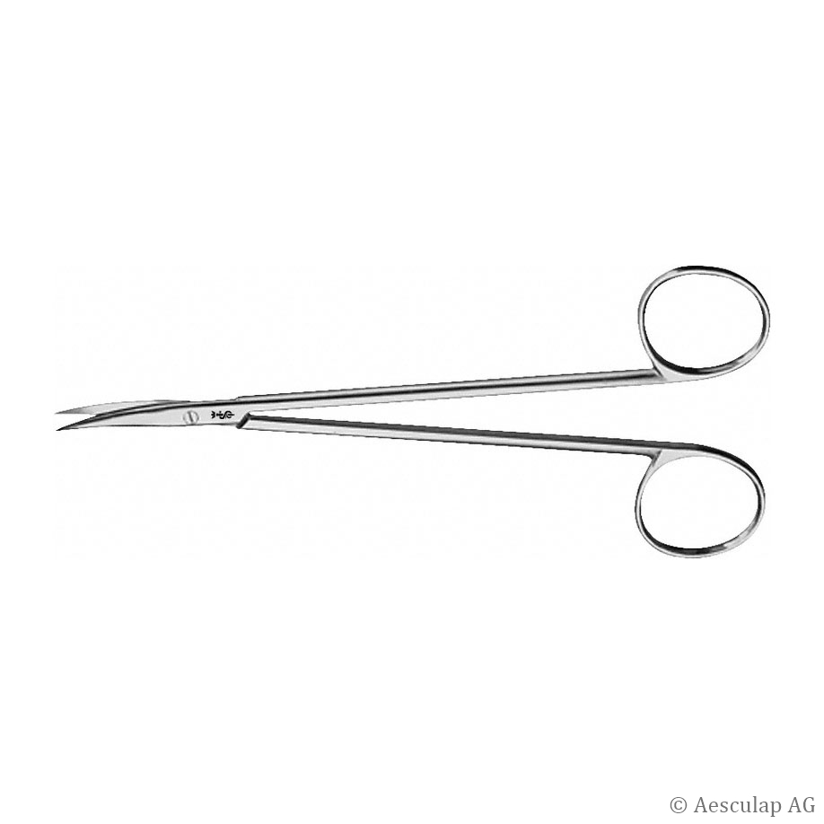 Nerv-Präparierschere gebogen,