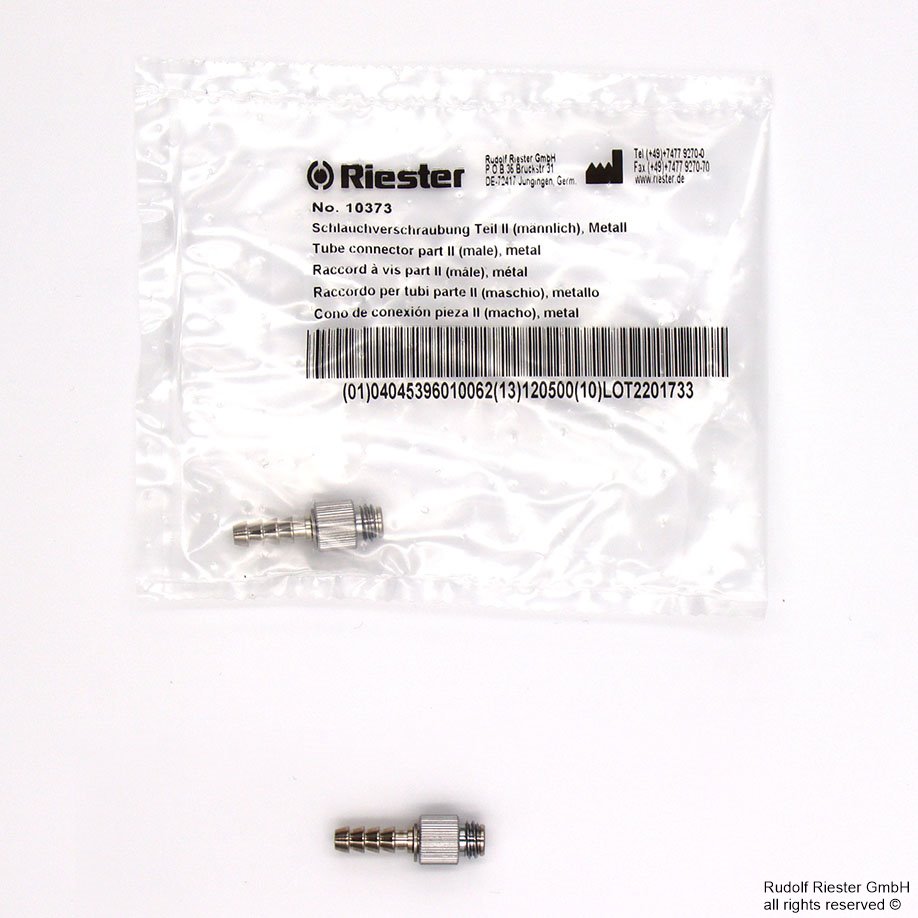 Schlauchverschraubung Teil II (lang), verchromt
