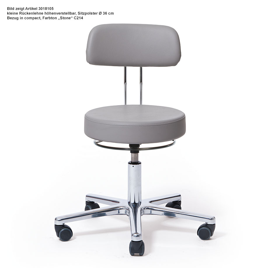 Arbeitsstuhl mit kleiner Rückenlehne