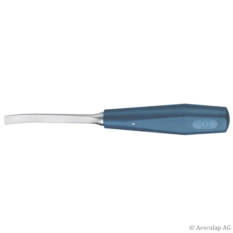 Flachmeissel, gebogen, mit Griff, 225 mm (8 7/8"), Breite: 10 mm